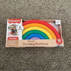 Fisher-Price Colorful Wooden Rainbow Stacker